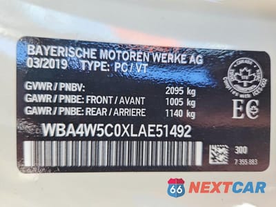 Zdjęcie 13 z 13 samochodu: 2020 BMW 430XI VIN:WBA4W5C0XLAE51492 - miniatura