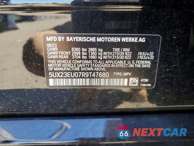 Zdjęcie 14 z 14 samochodu: 2024 BMW X5 XDRIVE40I VIN:5UX23EU07R9T47680 - miniatura