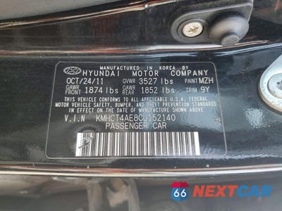 Zdjęcie 12 z 12 samochodu: 2012 HYUNDAI ACCENT GLS VIN:KMHCT4AE8CU152140 - miniatura