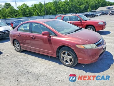 Czwarte zdjęcie samochodu z boku: 2007 HONDA CIVIC LX VIN:1HGFA16547L033674 - miniatura