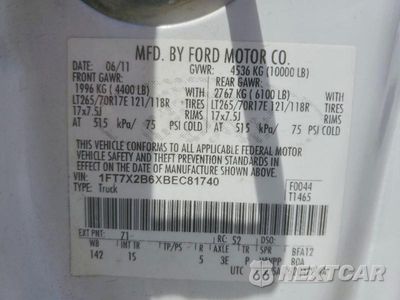 Zdjęcie 13 z 13 samochodu: 2011 FORD F250 SUPER DUTY VIN:1FT7X2B6XBEC81740 - miniatura