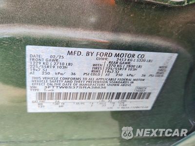 Zdjęcie 12 z 12 samochodu: 2025 FORD MAVERICK LARIAT VIN:3FTTW8S37SRA38636 - miniatura