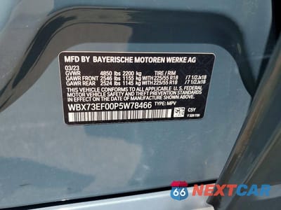 Zdjęcie 13 z 13 samochodu: 2023 BMW X1 XDRIVE28I VIN:WBX73EF00P5W78466 - miniatura