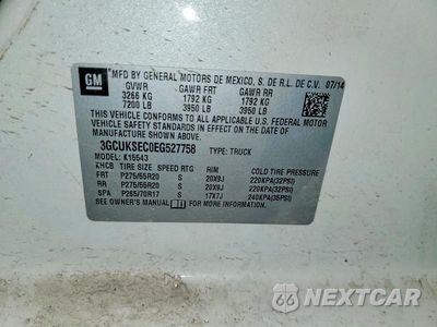 Zdjęcie 12 z 12 samochodu: 2014 CHEVROLET SILVERADO K1500 LTZ VIN:3GCUKSEC0EG527758 - miniatura