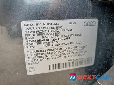 Zdjęcie 13 z 13 samochodu: 2023 AUDI Q5 PREMIUM PLUS 45 VIN:WA1EAAFY2P2143109 - miniatura