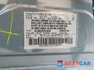 Zdjęcie 12 z 12 samochodu: 2025 NISSAN SENTRA SV VIN:3N1AB8CV5SY426038 - miniatura