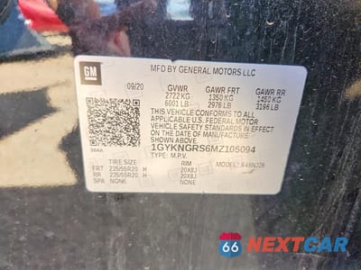 Zdjęcie 12 z 12 samochodu: 2021 CADILLAC XT5 SPORT VIN:1GYKNGRS6MZ105094 - miniatura