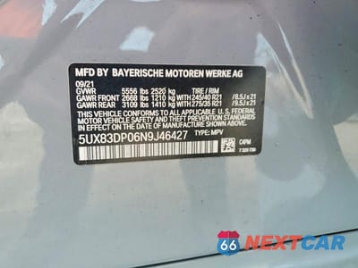 Zdjęcie 14 z 14 samochodu: 2022 BMW X3 M40I VIN:5UX83DP06N9J46427 - miniatura
