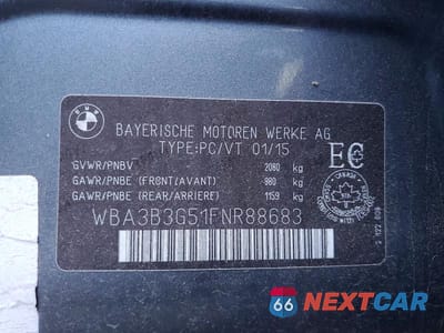 Zdjęcie 12 z 12 samochodu: 2015 BMW 328 XI VIN:WBA3B3G51FNR88683 - miniatura