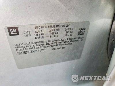 Zdjęcie 12 z 12 samochodu: 2017 CHEVROLET MALIBU LT VIN:1G1ZE5ST8HF181475 - miniatura