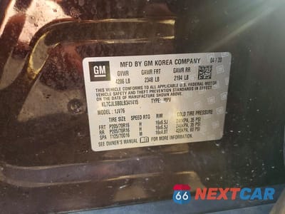 Zdjęcie 13 z 13 samochodu: 2020 CHEVROLET TRAX 1LT VIN:KL7CJLSB0LB341415 - miniatura