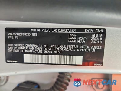 Zdjęcie 12 z 12 samochodu: 2012 VOLVO S60 T5 VIN:YV1622FS8C2041553 - miniatura