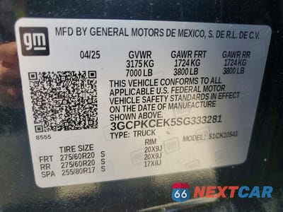 Zdjęcie 12 z 12 samochodu: 2025 CHEVROLET SILVERADO K1500 TRAIL BOSS CUSTOM VIN:3GCPKCEK5SG333281 - miniatura