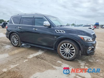 Czwarte zdjęcie samochodu z boku: 2015 INFINITI QX80 BASE VIN:JN8AZ2NE9F9082684 - miniatura
