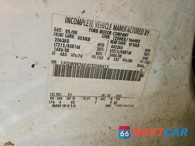Zdjęcie 13 z 13 samochodu: 2000 FORD F350 SUPER DUTY VIN:1FDWW36F4YED88415 - miniatura