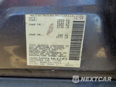 Zdjęcie 12 z 12 samochodu: 2015 NISSAN ALTIMA 2.5 S VIN:1N4AL3AP0FN363263 - miniatura