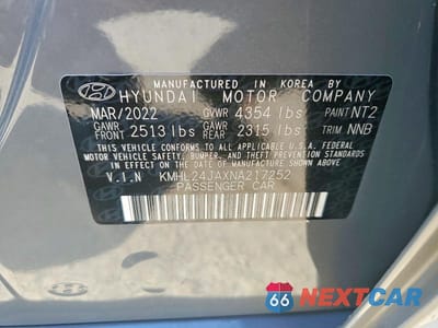 Zdjęcie 12 z 12 samochodu: 2022 HYUNDAI SONATA SE VIN:KMHL24JAXNA217252 - miniatura