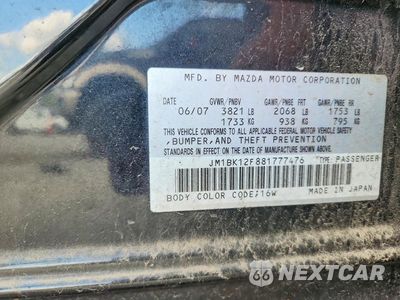 Zdjęcie 12 z 12 samochodu: 2008 MAZDA 3 I VIN:JM1BK12F881777476 - miniatura
