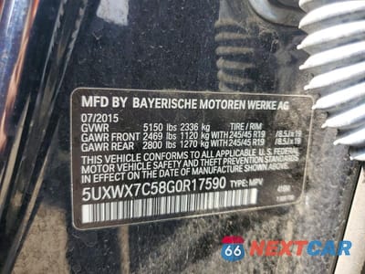 Zdjęcie 13 z 13 samochodu: 2016 BMW X3 XDRIVE35I VIN:5UXWX7C58G0R17590 - miniatura