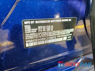 Zdjęcie 12 z 12 samochodu: 2024 BMW 750 XE VIN:WBA43EH08RCS10915 - miniatura