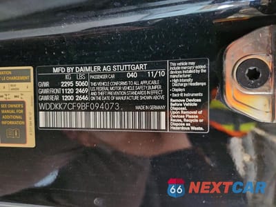 Zdjęcie 12 z 12 samochodu: 2011 MERCEDES-BENZ E 550 VIN:WDDKK7CF9BF094073 - miniatura