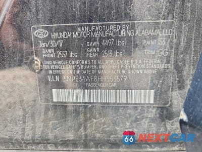 Zdjęcie 13 z 13 samochodu: 2017 HYUNDAI SONATA SPORT VIN:5NPE34AF8HH553579 - miniatura