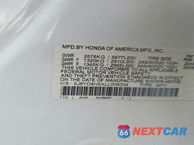 Zdjęcie 13 z 13 samochodu: 2020 ACURA MDX TECHNOLOGY VIN:5J8YD4H5XLL006004 - miniatura