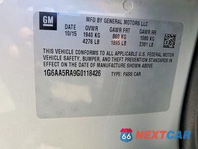 Zdjęcie 12 z 12 samochodu: 2016 CADILLAC ATS VIN:1G6AA5RA9G0118426 - miniatura