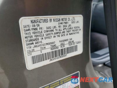 Zdjęcie 12 z 12 samochodu: 2007 INFINITI M35 BASE VIN:JNKAY01E07M305667 - miniatura