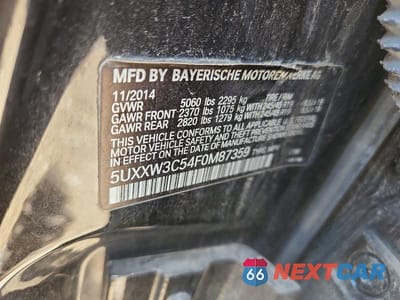 Zdjęcie 12 z 12 samochodu: 2015 BMW X4 XDRIVE28I VIN:5UXXW3C54F0M87359 - miniatura