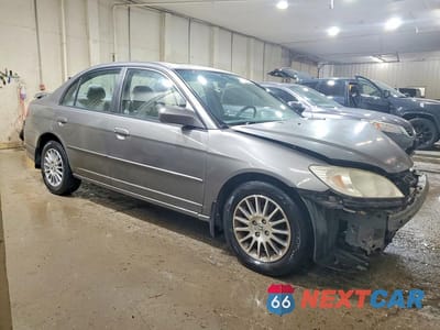 Czwarte zdjęcie samochodu z boku: 2005 HONDA CIVIC EX VIN:2HGES267X5H544400 - miniatura