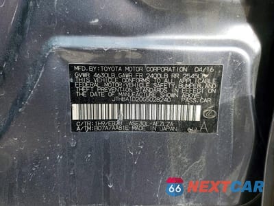 Zdjęcie 13 z 13 samochodu: 2016 LEXUS IS 200T VIN:JTHBA1D20G5028240 - miniatura