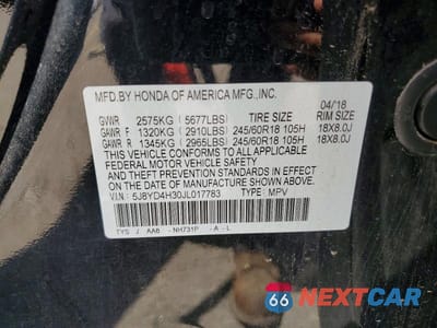 Zdjęcie 13 z 13 samochodu: 2018 ACURA MDX VIN:5J8YD4H30JL017783 - miniatura