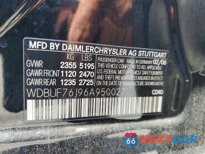Zdjęcie 12 z 12 samochodu: 2006 MERCEDES-BENZ E 55 AMG VIN:WDBUF76J96A950027 - miniatura