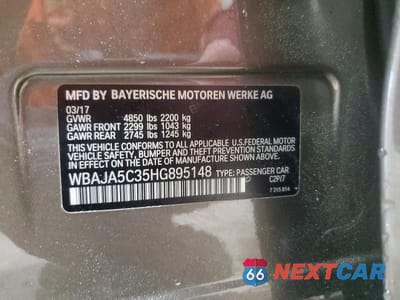 Zdjęcie 13 z 13 samochodu: 2017 BMW 530 I VIN:WBAJA5C35HG895148 - miniatura