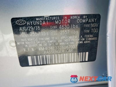 Zdjęcie 12 z 12 samochodu: 2018 HYUNDAI SONATA HYBRID LIMITED VIN:KMHE34L33JA087037 - miniatura