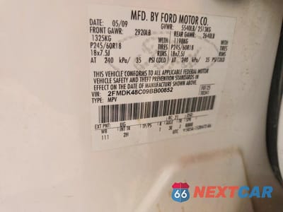 Zdjęcie 13 z 13 samochodu: 2009 FORD EDGE SEL VIN:2FMDK48C09BB00852 - miniatura