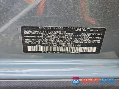 Zdjęcie 14 z 14 samochodu: 2024 SUBARU CROSSTREK PREMIUM VIN:JF2GUADC0RH893445 - miniatura