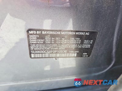 Zdjęcie 13 z 13 samochodu: 2015 BMW X5 XDRIVE35I VIN:5UXKR0C5XF0P10536 - miniatura