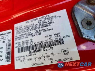 Zdjęcie 12 z 12 samochodu: 2015 FORD MUSTANG VIN:1FA6P8AM4F5353140 - miniatura
