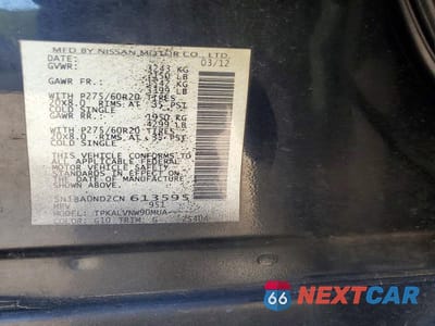 Zdjęcie 13 z 13 samochodu: 2012 NISSAN ARMADA SV VIN:5N1BA0ND2CN613595 - miniatura