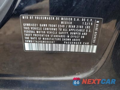 Zdjęcie 12 z 12 samochodu: 2016 VOLKSWAGEN JETTA SPORT VIN:3VWD17AJ4GM300367 - miniatura
