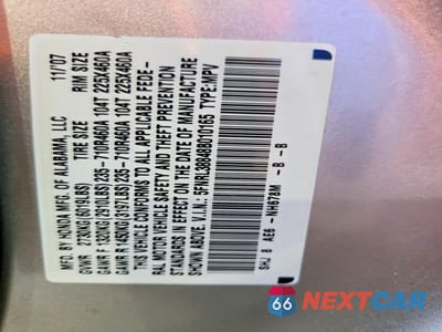 Zdjęcie 13 z 13 samochodu: 2008 HONDA ODYSSEY TOURING VIN:5FNRL38848B010165 - miniatura