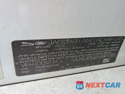 Zdjęcie 12 z 12 samochodu: 2017 JAGUAR XE PRESTIGE VIN:SAJAE4BG0HA965391 - miniatura