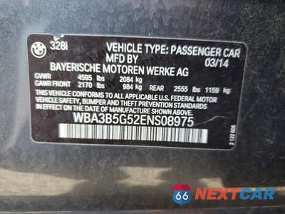 Zdjęcie 12 z 12 samochodu: 2014 BMW 328 XI SULEV VIN:WBA3B5G52ENS08975 - miniatura