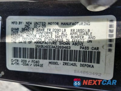 Zdjęcie 12 z 12 samochodu: 2010 TOYOTA COROLLA LE VIN:1NXBU4EE3AZ269463 - miniatura