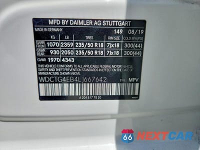 Zdjęcie 12 z 12 samochodu: 2020 MERCEDES-BENZ GLA 250 VIN:WDCTG4EB4LJ667642 - miniatura