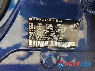 Zdjęcie 12 z 12 samochodu: 2017 HONDA HR-V EX VIN:3CZRU6H53HM710558 - miniatura