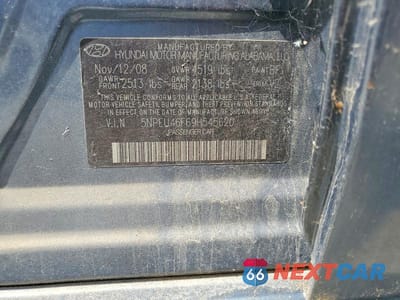 Zdjęcie 12 z 12 samochodu: 2009 HYUNDAI SONATA VIN:5NPEU46F69H545620 - miniatura
