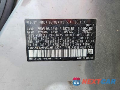 Zdjęcie 13 z 13 samochodu: 2018 HONDA FIT EX VIN:3HGGK5H83JM711207 - miniatura